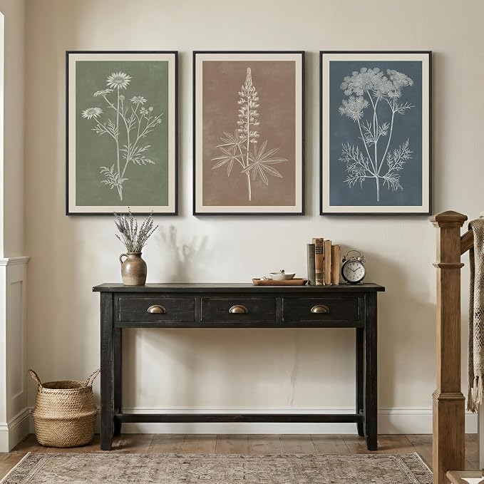 Framed Boho Botanical Wall Art for Living Room, 3 Piece Modern Farmhouse - Image 8