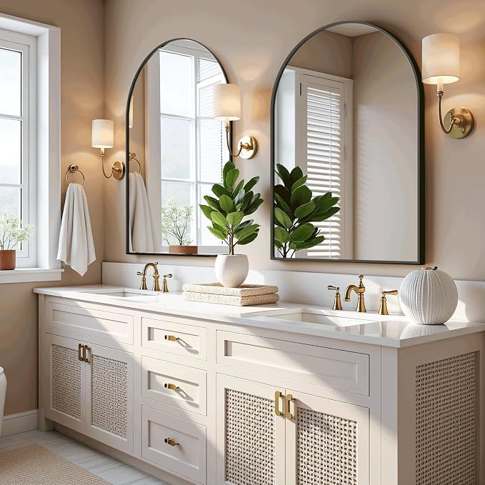 Arched Bathroom Mirror for Wall, HD Glass Over Sink for Bathroom - Image 3