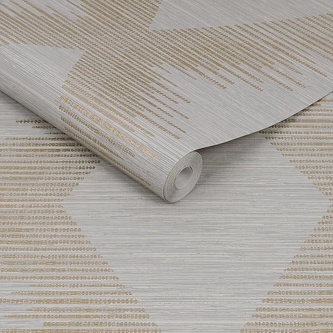 Superfresco Easy Serenity Geo Neutral and Gold Wallpaper - Image 3