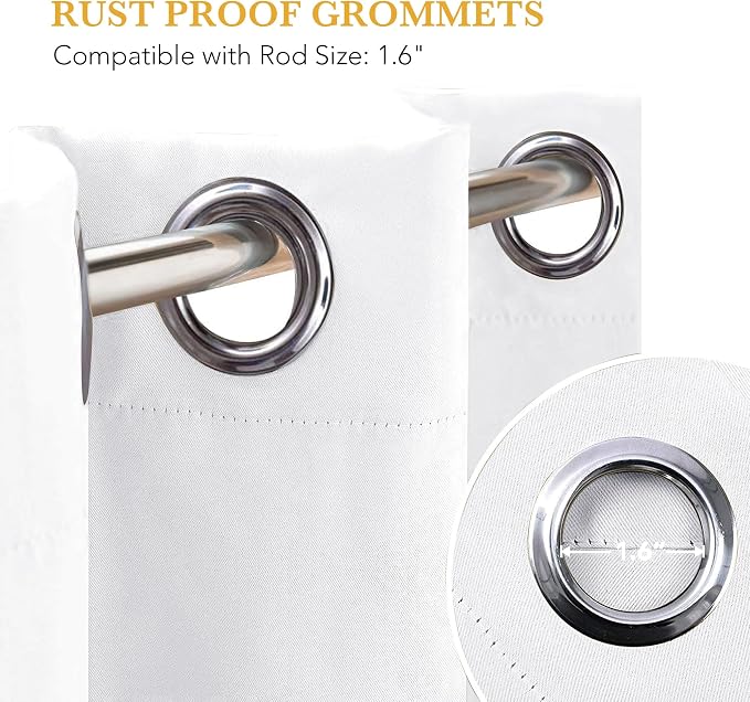 RYB HOME Blackout Thermal Insulated Curtains, Portable Curtain - Image 7