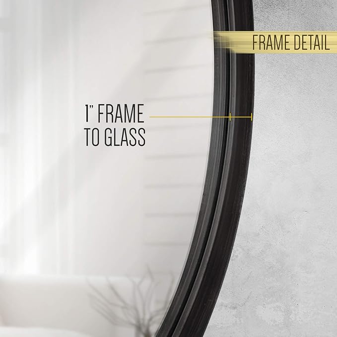 HBCY Creations Round Mirror, Living Room and More, Modern Minimalist Mirror - Image 9