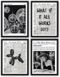 NaZaUK Trendy Preppy Retro Y2K Room Decor, Sufeasdf 70s Disco Ball Newspaper by Unknown