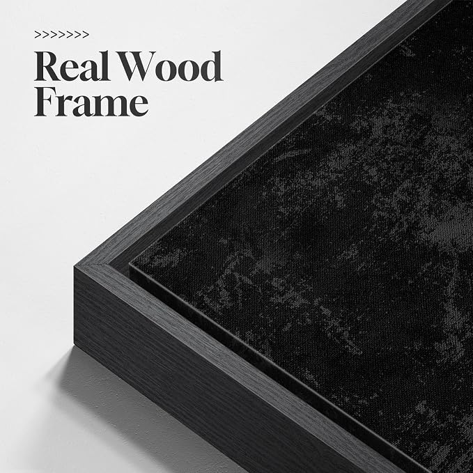 Framed Neutral Abstract Wall Art, 2 Piece Large Modern Black Beige Brown Canvas - Image 5