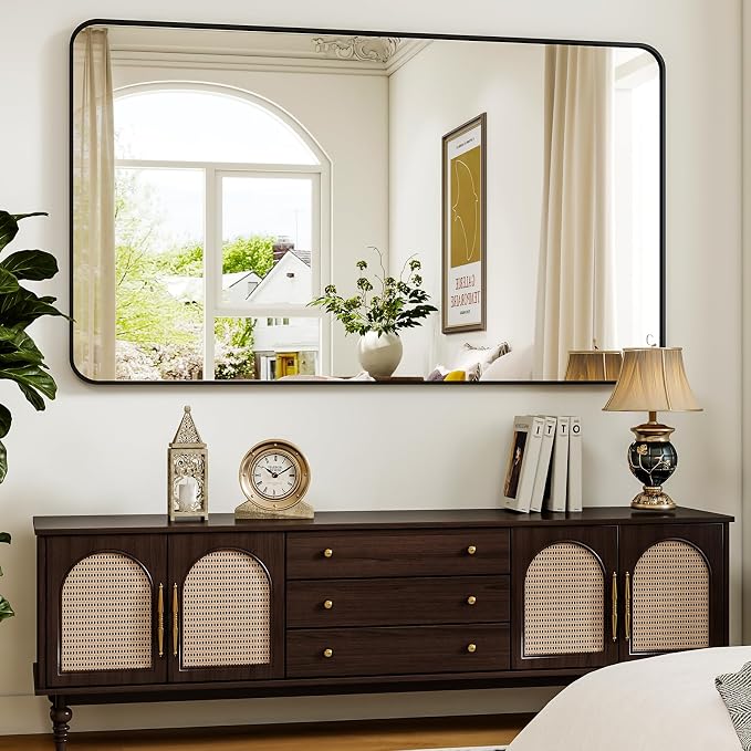 Easly 30 x 48 Inch Bathroom Mirror, Rounded Rectangular Vanity Mirror - Image 8