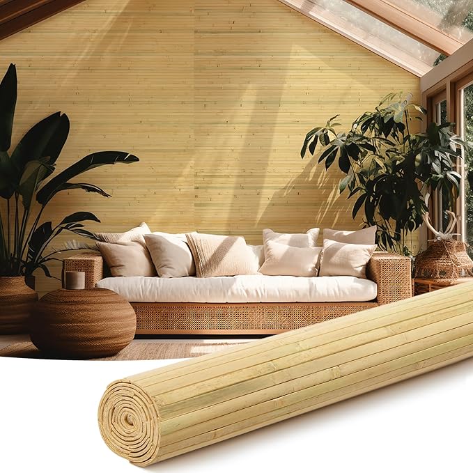 Juexica 1 Pcs Natural Bamboo Wall Panel by Juexica