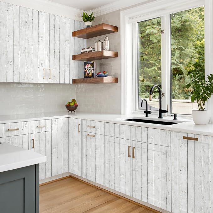 practicalWs 17.7''×393.7'' Wood Shiplap Peel and Stick Wallpaper, Self Adhesive - Image 7