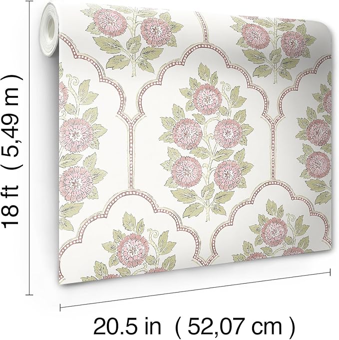 NuWallpaper x Society Social Floral Bazaar Rose Water Peel and Stick Wallpaper - Image 7