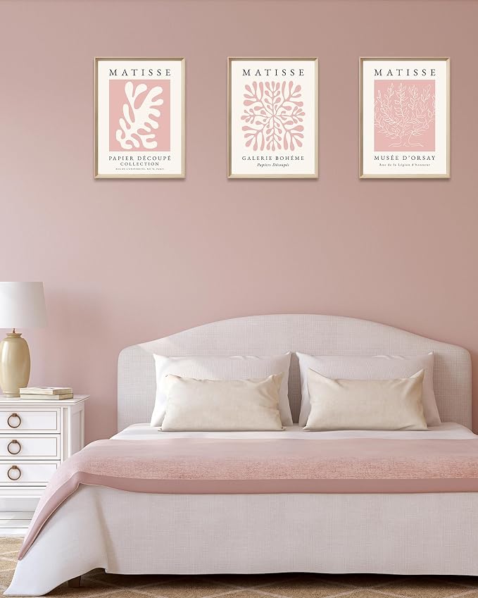 Framed Matisse Pink Canvas Wall Art, Abstract Matisse Canvas Wall Decor - Image 5