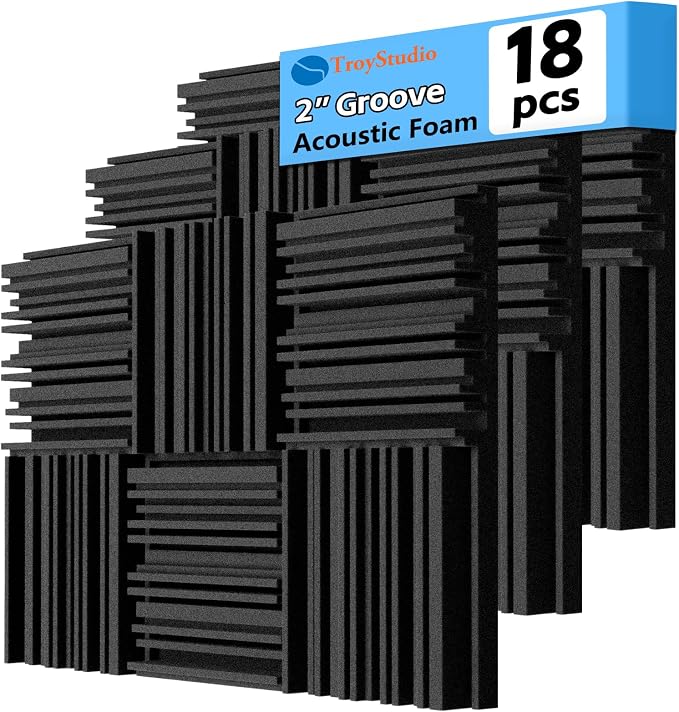 TroyStudio Thick Acoustic Foam Panels, Dense Soundproof Padding Tile, Recording by TroyStudio