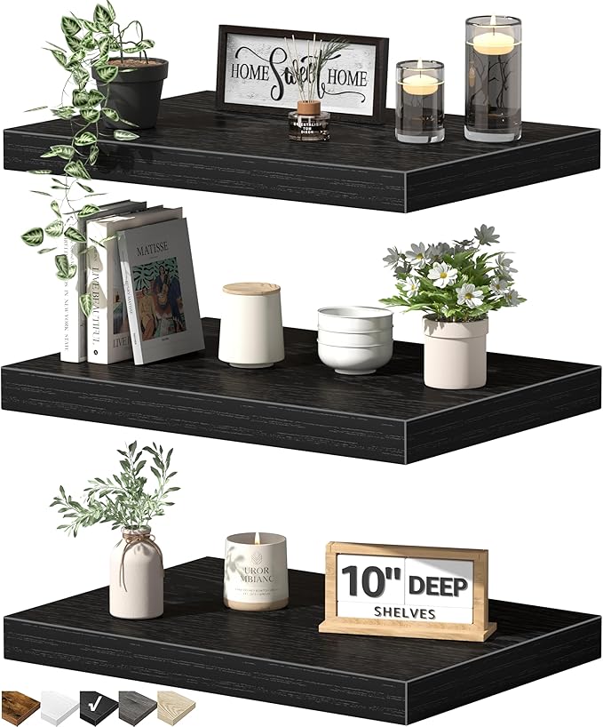 QEEIG 10" Deep Floating Shelves by QEEIG