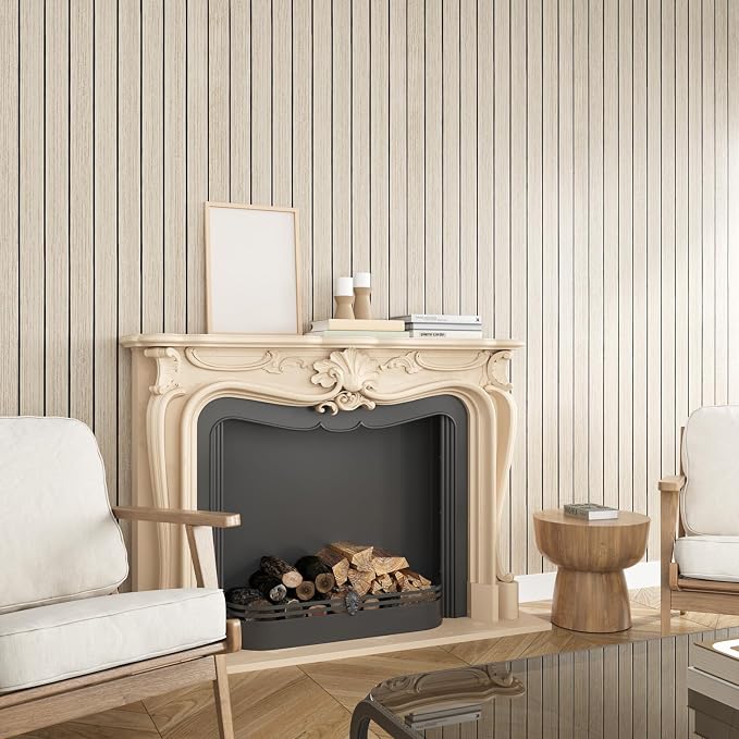 VEELIKE Coastal Oak Wood Slat Wall Panels Peel and Stick Wood Panels - Image 2