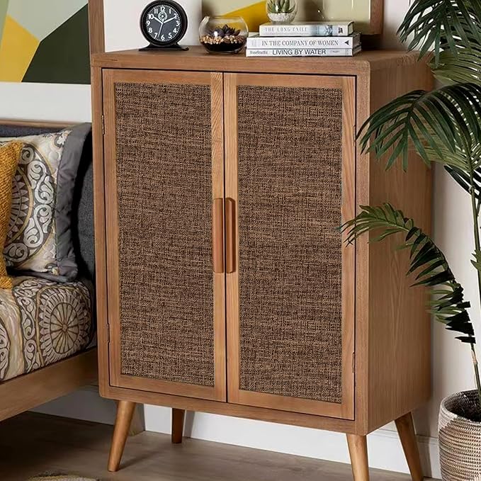 Brown Grasscloth Peel and Stick Wallpaper 17.3"x120" Faux Linen Textured - Image 6
