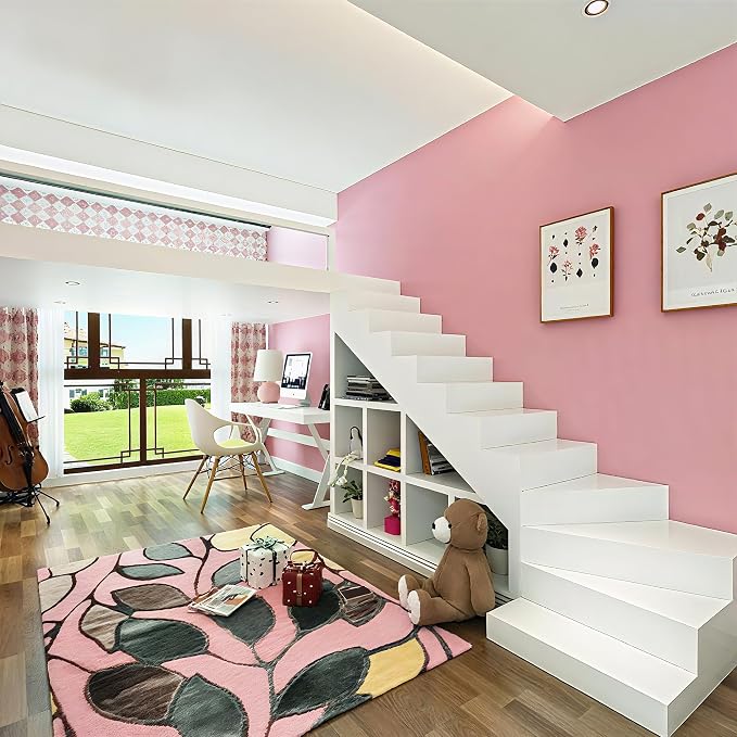 practicalWs Pink Self-Adhesive Wallpaper Film Stick Paper Easy to Apply Peel - Image 7
