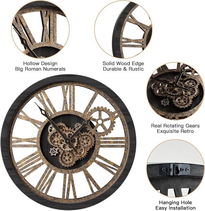 HOIBAI Large Wall Clock, Wall Clocks - Image 4