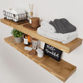 BAOBAB WORKSHOP Natural Wood Floating Shelves by BAOBABWORKSHOP