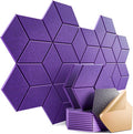 12 Pack Self-Adhesive Acoustic Panels 12" X 10" X 0.4" by Dailycooper