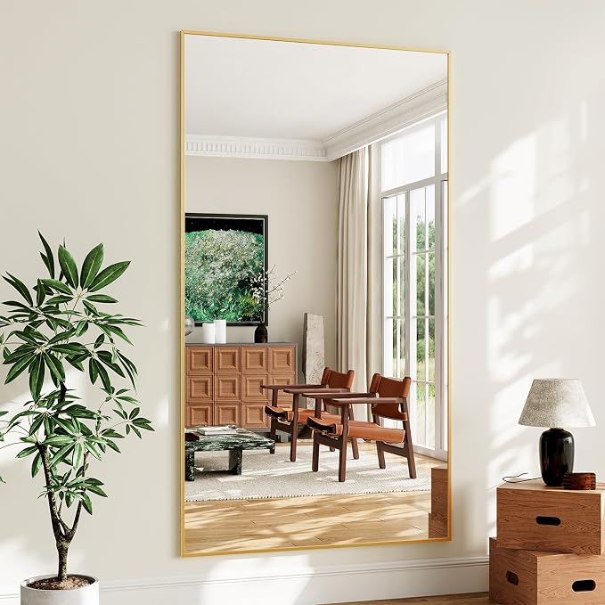 Koonmi 77"x38" Floor Mirror Full Length, Bedroom Floor Body Mirror - Image 7