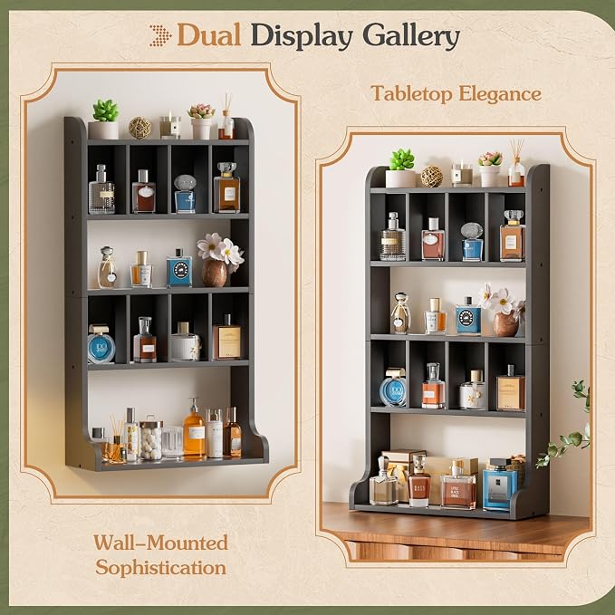 Keebofly Perfume Organizer Wall Mount & Large Cologne Display Case - Image 4