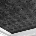 Art3d Drop Ceiling Tiles 24x24 in Black, 3D Wainscoting Panels Glue Up 2x2 by Art3d