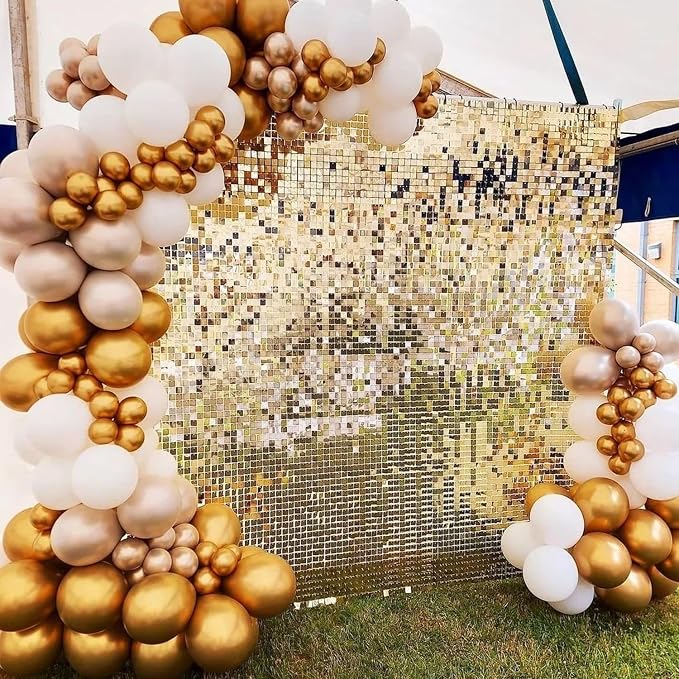 COKAOBE Light Gold Shimmer Wall Backdrop, Photo Backdrops - Image 6