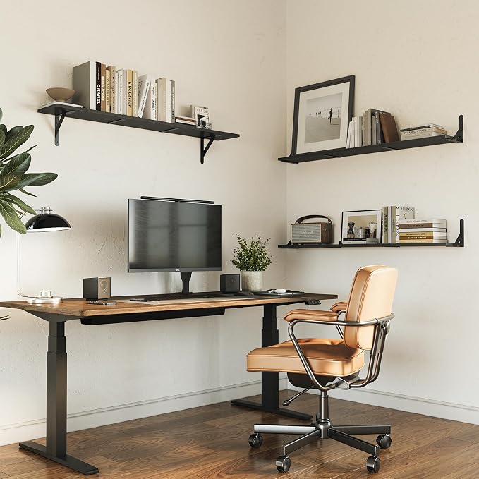 WOPITUES Floating Shelves for Wall 48″W x 8″D, Long Wall Mounted Shelves Set of - Image 4