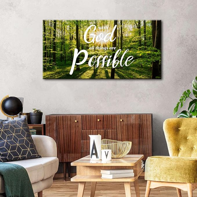 Christian Wall Art Nature Forest Pictures Wall Decor - Image 4