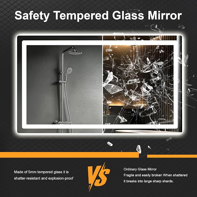 Led Mirror for Bathroom, 30x55 Bathroom Vanity Mirror for Wall - Image 7