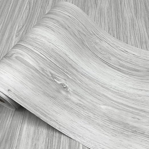 Wood Grain Peel and Stick Floor Tiles – 11.8” Width, Full Roll Length of 590" – by auxua