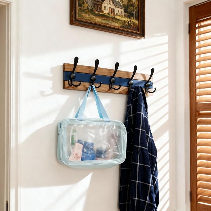 SKOLOO Rustic Wall Mounted Coat Rack - Image 3