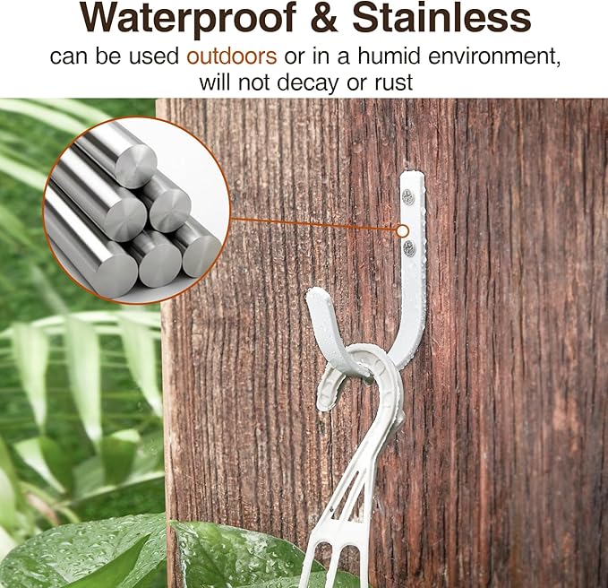 Wall Hooks for Hanging Towel/Coat - 22LB Screw in Metal Hanger Wall Mount - Image 5
