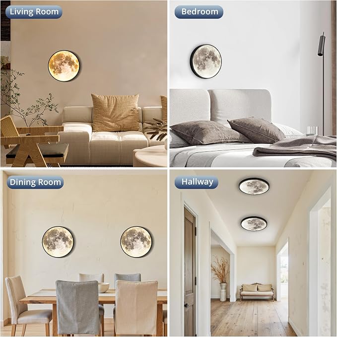 Dimmable Moon Wall Light 9.5 inch Wall Lights - Image 7