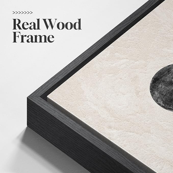 Framed Black and White Abstract Wall Art, 2 Piece Modern Canvas Prints - Image 5