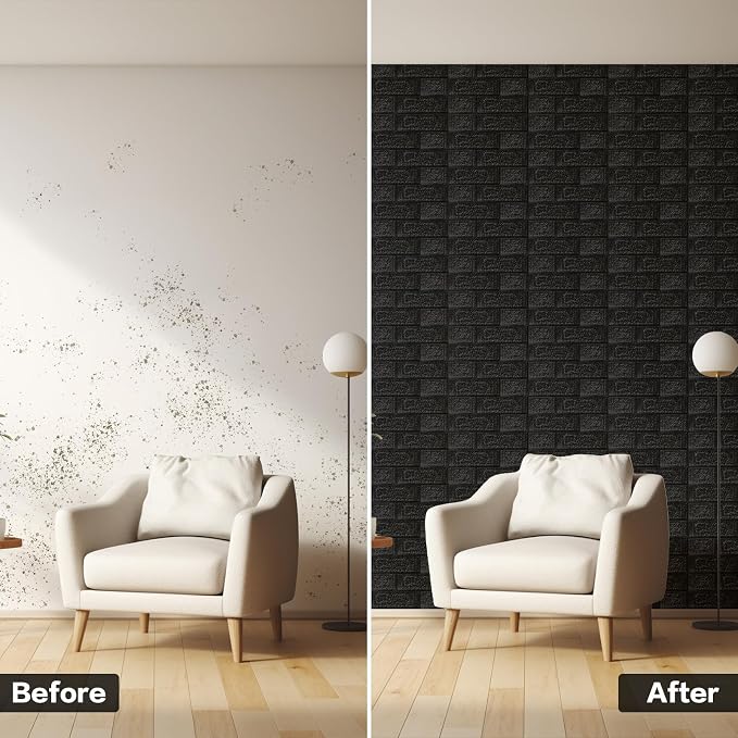 30PCS 3D Wall Panels Peel and Stick Foam, Self-Adhesive Decorative 3D Brick - Image 5