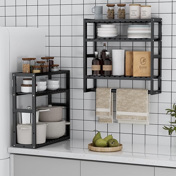 PPN Towel Rack Bathroom Storage Shelves Over The Toilet - Image 5