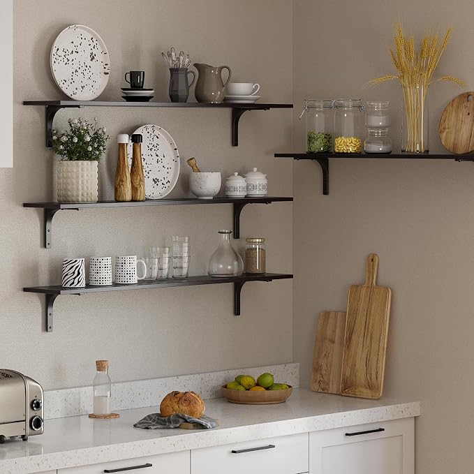 DINZI LVJ Long Wall Shelves, 55.1Inch Floating Shelves Wall Mounted, Extra - Image 5