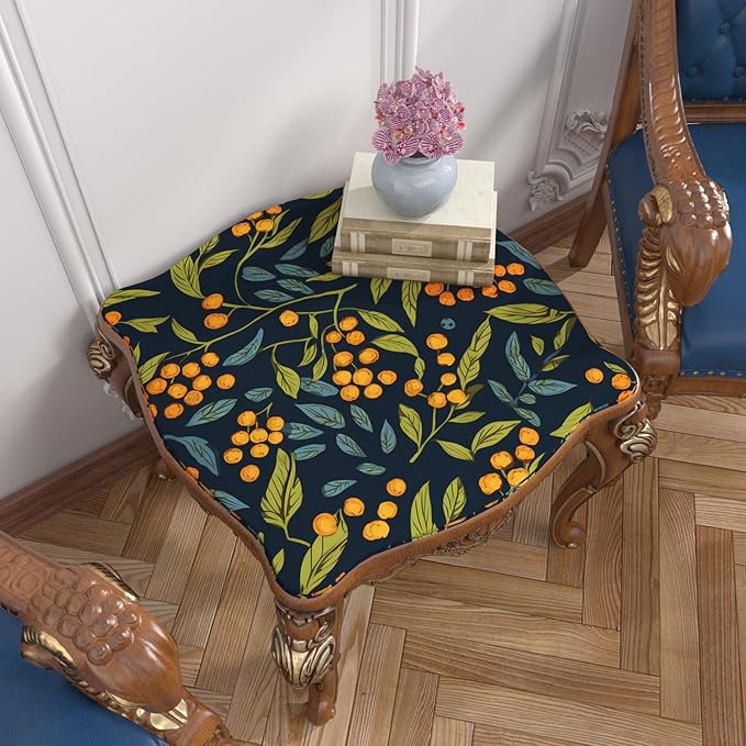 BOKEBEVE Extra Long Blue Orange Wallpaper Peel and Stick Boho Floral Contact - Image 3