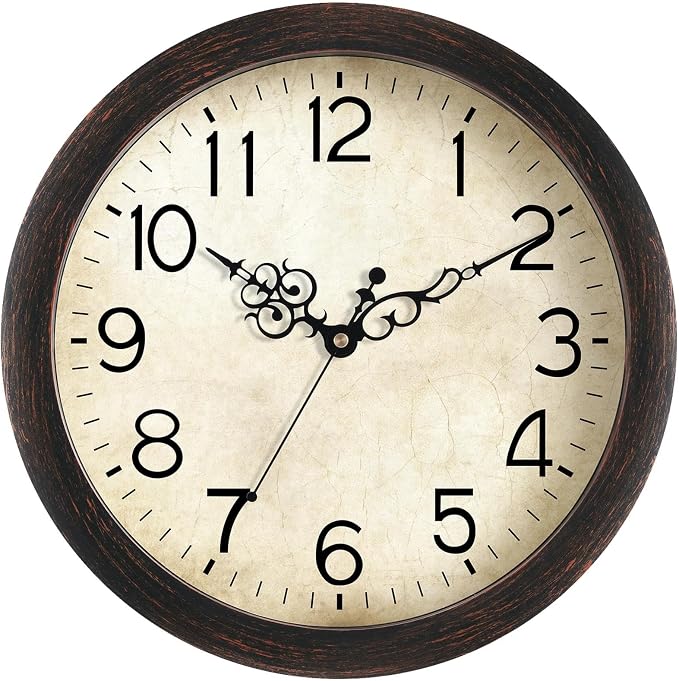 KECYET Wall Clock, Vintage Wall Clocks Battery Operated Quartz Silent by KECYETWALLCLOCK