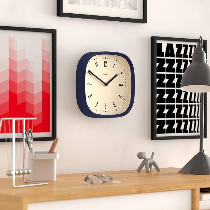 JONES CLOCKS® Marvel Wall Clock | Modern Retro Rounded Square Clock | 10 inch | - Image 5