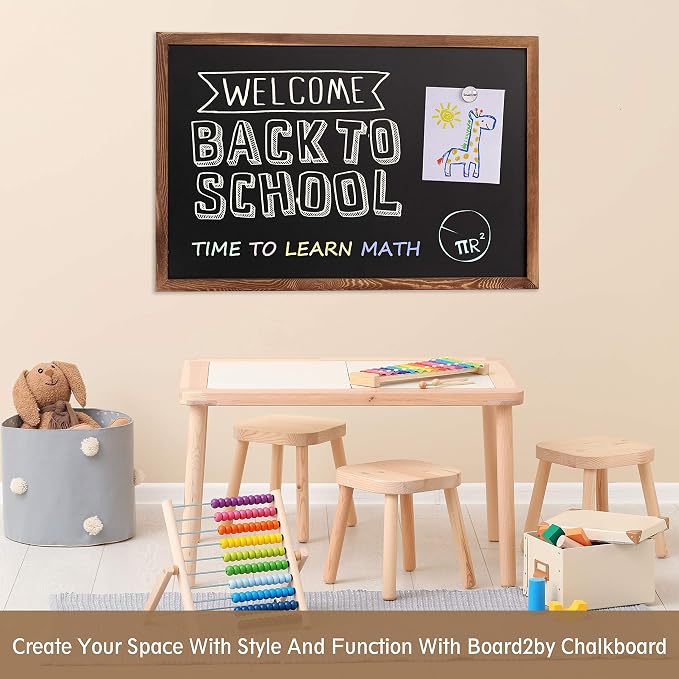Magnetic Chalkboard Black Board 46 x 32, Extra Large Chalk Board Blackboard - Image 3