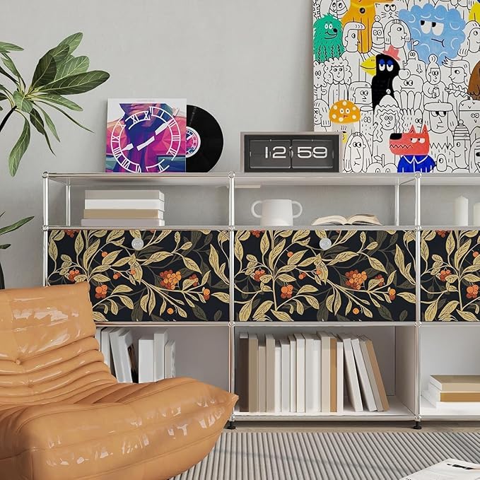 Extra Long Dark Floral Peel and Stick Wallpaper - Image 3
