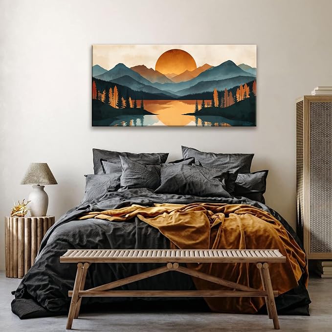 Suconvng Mountain Boho Wall Art - Image 6