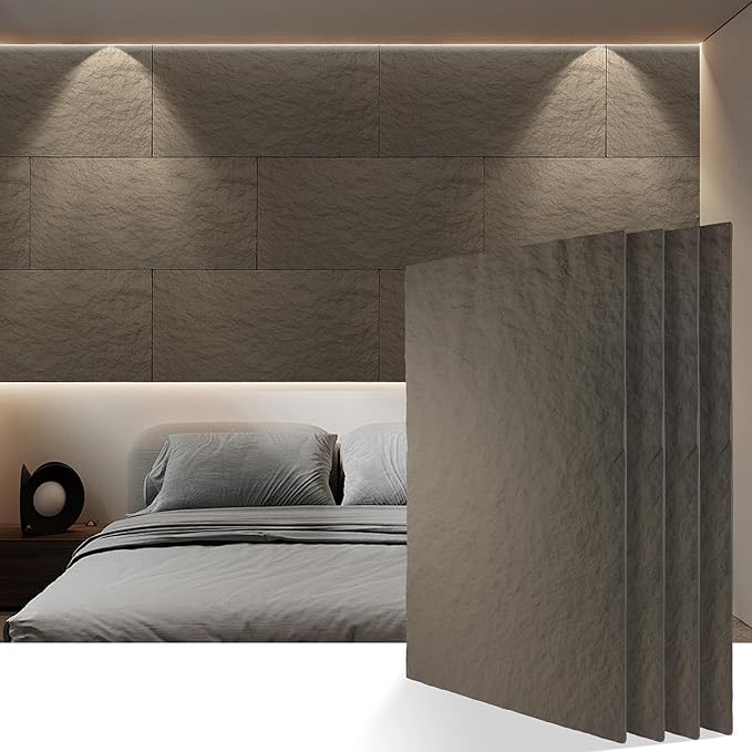 KASARO PU 3D Faux Stone Wall Panels, Cement Texture Accent - Image 9