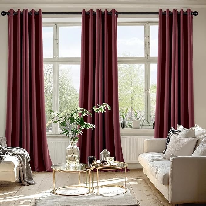 MIULEE Blackout Curtains for Bedroom Living Room 2 Panels, Thermal Insulated - Image 6