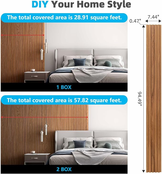 Art3d 6-Piece Wood Slat Panels for Stylish Interior Decor and Ceiling Decoration - Image 6