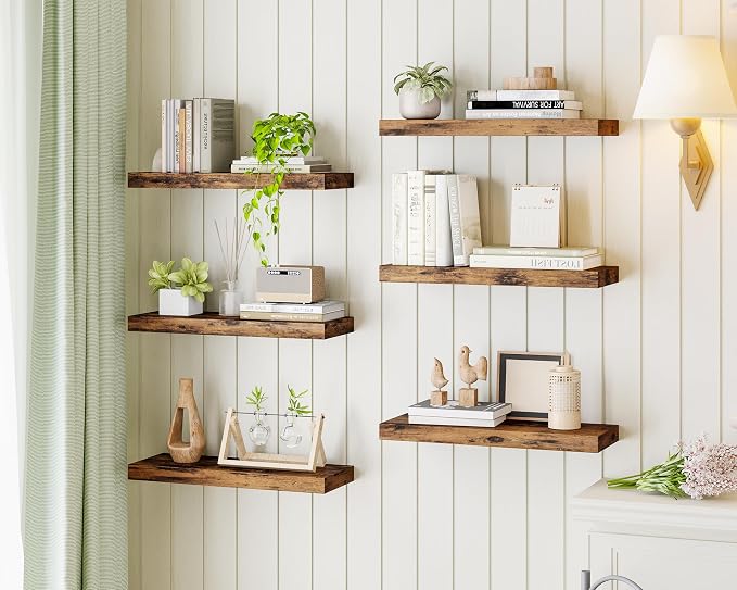 Fixwal 15.8in Floating Shelves, Farmhouse Shelf Wall Decor - Image 6