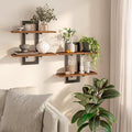HOOBRO Floating Shelves, 15 Inch Wall Shelf Set of 2, Wall Mounted Storage by HOOBRO