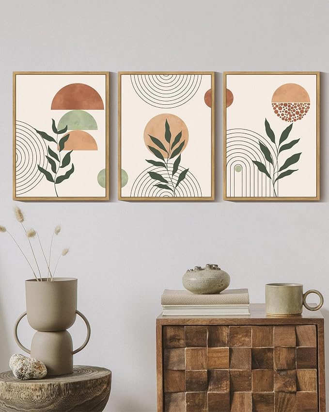 PHOPAGO Boho Wall Art Sage Plant Botanical Bohemain Framed Wall Printing - Image 8