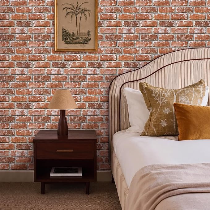 COMSTICKC 3D Faux Brick Wall Panels Peel and Stick, Small Brick Size, Thin PVC - Image 8