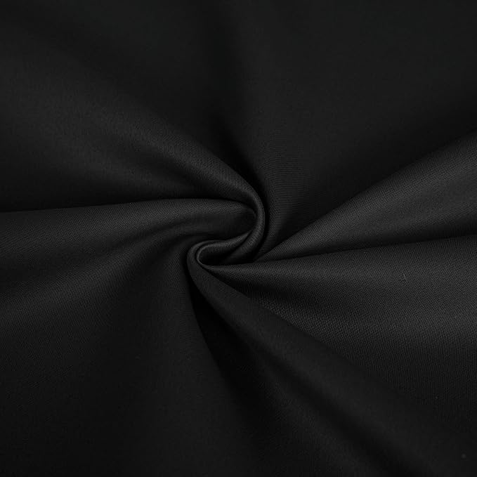 IGEMAEVE Black Blackout Sliding Door Curtains 96 Inch Length, Extra Wide Room - Image 4