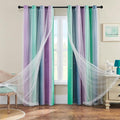 XiDi Purple Rainbow Curtains for Kids' Bedroom by Addsomecolortolife